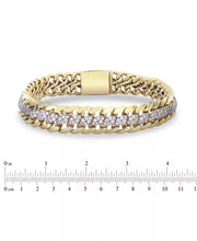 [10K, 5 Ct. T.W.] Gold Mens Diamond Curb Link Chain Bracelet