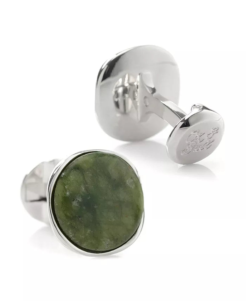 Seraphinite Stone Sterling Silver Cufflinks