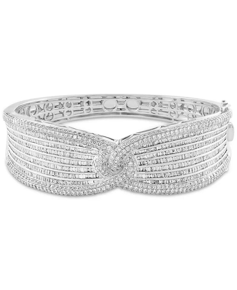 [6-1/10 Ct. T.W.] 14K White Gold Limited Edition Diamond Round & Baguette Bracelet