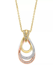 [1/6 Ct. T.W.] Diamond Interlocking Open Drop Necklace