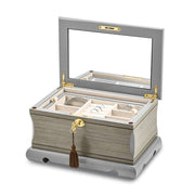 Limited Edition Grey Veneer and Painted Finish Jewelry Box