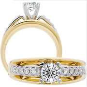 Two-Tone Gold Diamond Ring