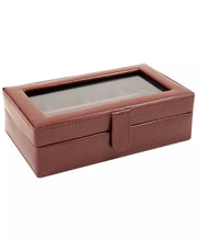 Men's 12-Piece Leather  Cufflinks Storage Box