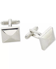 Perry Ellis Silver Pyramid Cufflinks