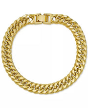 [10K Gold] Mens Double Curb Link Bracelet