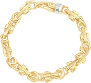 [14K] Gold (55Gram) or Platinum (86Gram) 10Mm 8.5" Link Bracelet 