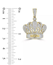 [10K, 3/4 Ct. T.W.] Gold Diamond Pavã© King & Crown Pendant