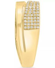 [14K, 1/4 Ct. T.W.] Gold Diamond Pavã© Cutout Statement Ring