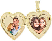 [14K] Solid Yellow Gold Sweetheart Locket - 3/4 Inch X 3/4 Inch