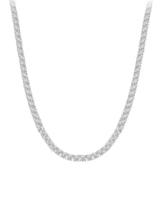 [14K, 8 Ct. T.W.] White Gold Mens Diamond 24" Tennis Necklace