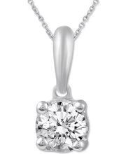 Diamond Solitaire Pendant Necklace