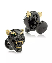 Sterling Silver Black & Gold-Tone Panther Cufflinks