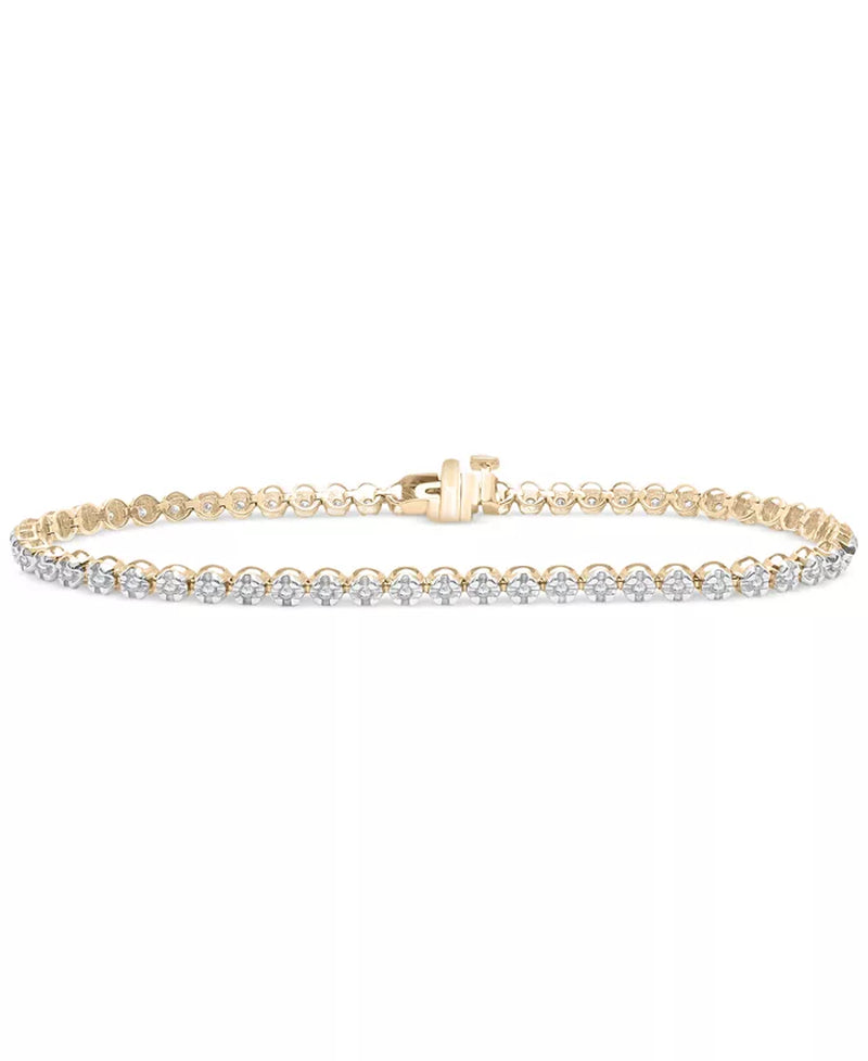 [1/2 Ct. T.W.] 10K Yellow Gold Diamond Bracelet