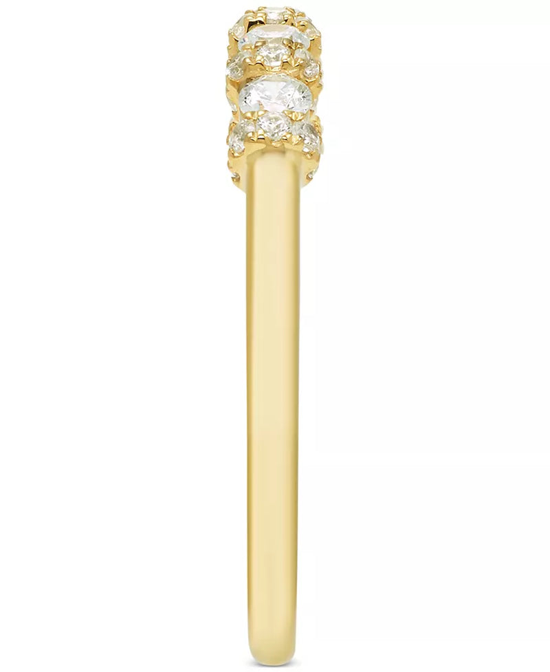 [14K, 1/2 Ct. T.W.] Gold Ice Diamond Band