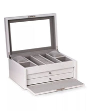 Lacquer Large Jewelry Box with Multi-Storage Compartments