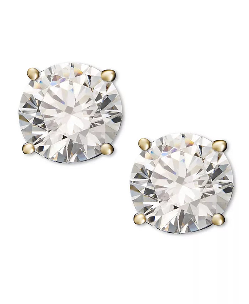 [14K, 1-1/4 Ct. T.W.] Yellow Gold Diamond Stud Earrings