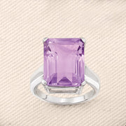 [11 Ct] Amethyst Sterling Silver Ring