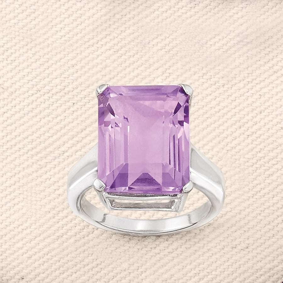 [11 Ct] Amethyst Sterling Silver Ring