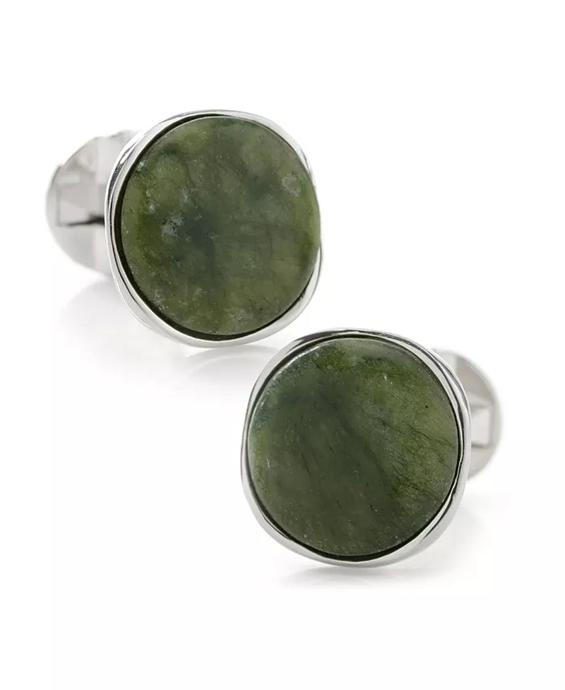 Seraphinite Stone Sterling Silver Cufflinks