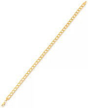 [10K] Gold Beveled Curb Link Chain Bracelet