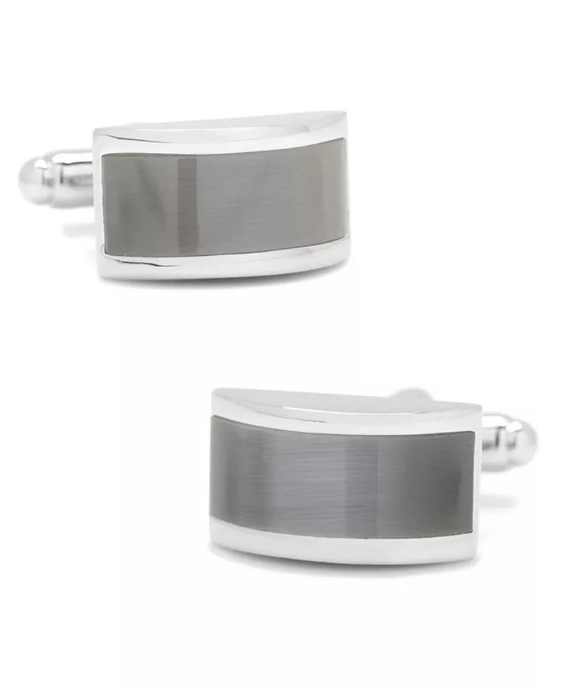 Grey Cat'S Eye Bridged Cufflinks