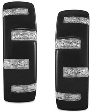 [18K, 1/20 Ct. T.W.)] Diamond Zigzag Small Hoop Earrings