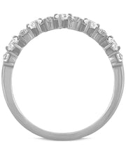 [14K, 3/4 Ct. T.W.] White Gold Diamond Pear-Cut Band