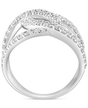 [14K , 1-3/8 Ct. T.W.] White Gold  Diamond Interlink Ring