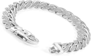 [14K] Gold Mens (80Gram) or Platinum (135Gram) 12.5Mm Diamond 8.5" Cuban Bracelet 