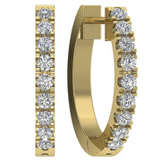 Hoops Earrings round Diamond 