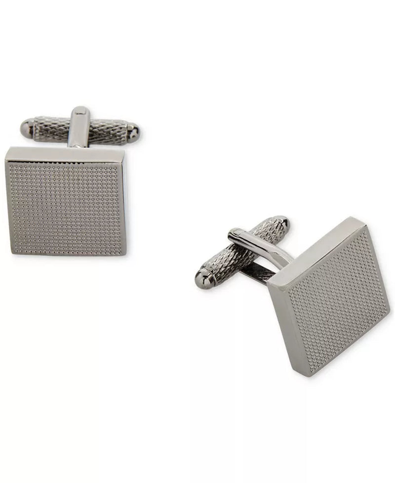 Perry Ellis Silver Grid Cufflinks