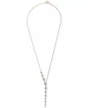 [14K, 1 Ct. T.W.] White Gold Diamond Asymmetric Lariat Necklace