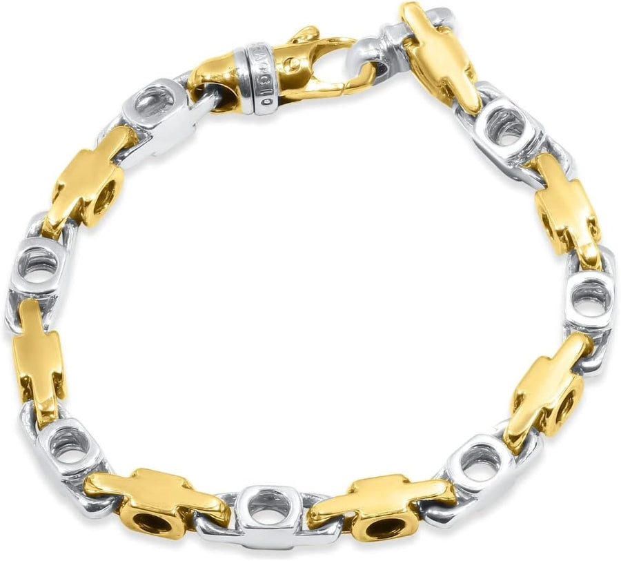 [14K] Gold Designer Mariner Link (43Gram) or Platinum (69Gram) 6Mm 8" Bracelet