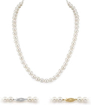 [14K] Genuine AAA+ Quality Cultured Pearls Necklace With Gold Clasp