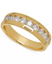 [14K, 1 Ct. T.W.] Yellow or White Gold Mens Diamond Band