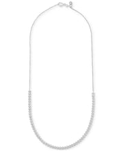 [14K, 2 Ct. T.W.] Yellow or White Gold,Diamond Bezel Adjustable 17" Tennis Necklace