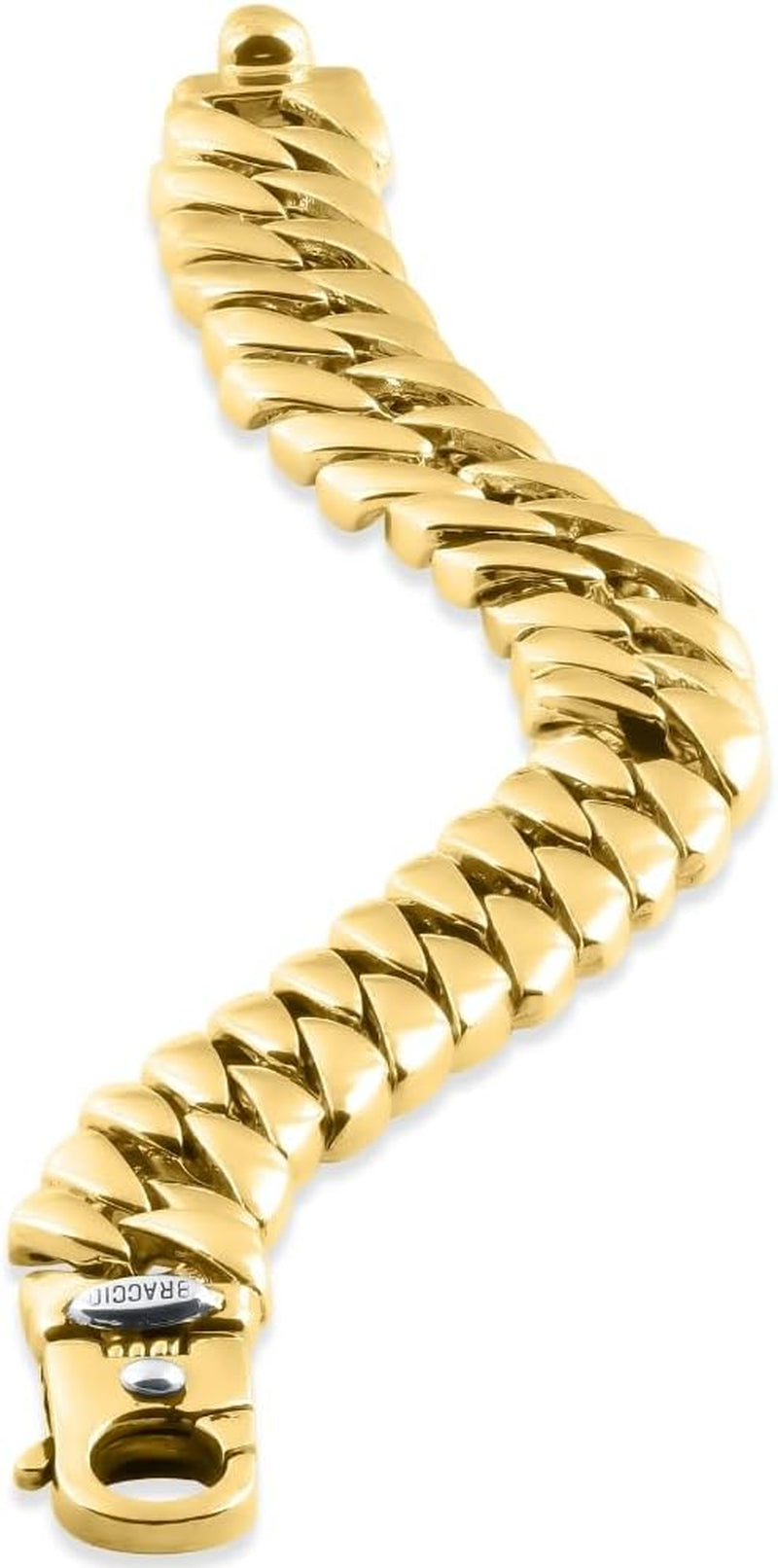 [14K] Gold Cuban Link (134Gram) or Platinum (217Gram) 15Mm 15" Bracelet 