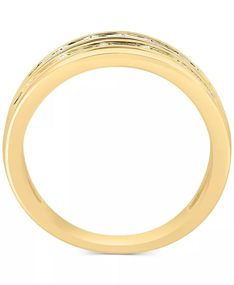 [14K, 3/8 Ct. T.W.] Gold  Diamond Double Row Baguette Band