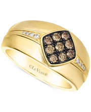 [14K, 1/2 Ct. T.W.] Gold Chocolate Diamond & Nude Diamond Cluster Ring