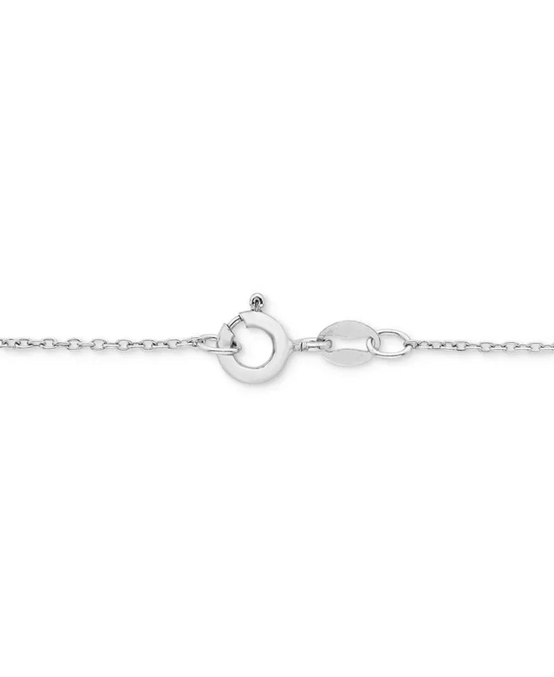 [1/4 Ct. T.W.] Sterling Silver Diamond Curved 18" Necklace