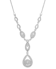 [14K, 1-1/2 Ct. T.W.] Yellow Gold Diamond Double Drop Necklace 17"