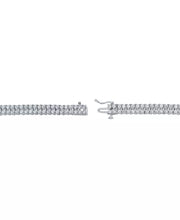 [14K, 5 Ct. T.W.] White Gold Diamond Double Row Tennis Bracelet