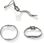 Sterling Silver Double Chain Bracelet Love Knot Collection