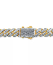 [10K, 3 Ct. T.W.] Yellow Gold Mens Diamond Cuban Link Bracelet