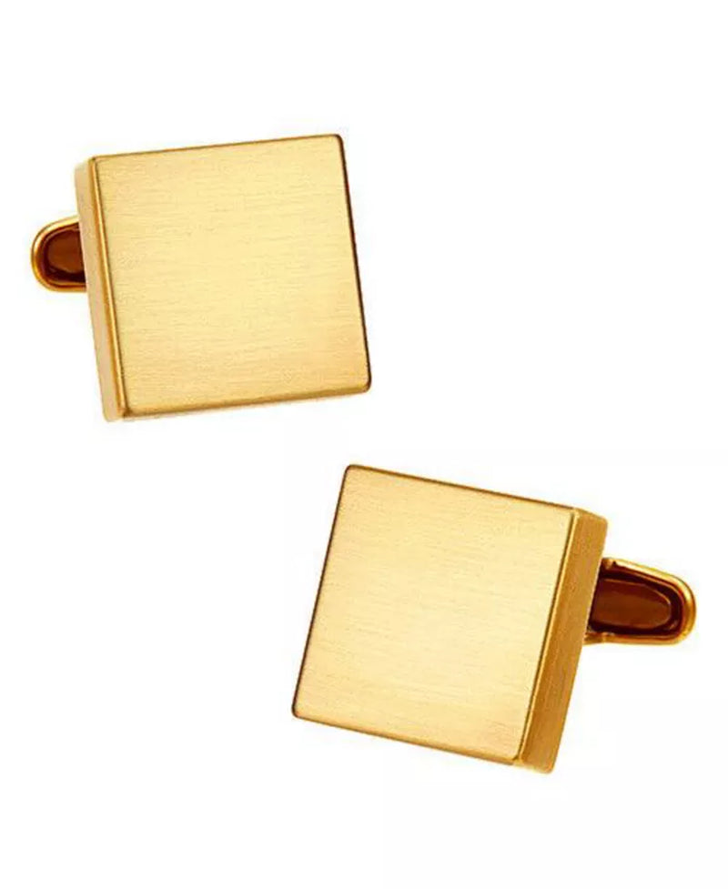 Matte Gold Square Cufflinks