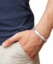 Men's Sterling Silver Cuban Chain ID Bracelet