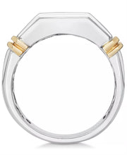 [10K, 1 Ct. T.W.] White & Yellow Gold Men's Diamond Ring