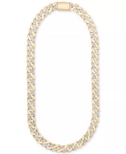 [14K, 1 Ct. T.W.] Gold-Plated Sterling Silver Diamond Mens 24" Cuban Link Chain Necklace