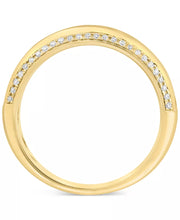 [14K] Gold Multi-Sapphire (1/2 Ct. T.W.) & Diamond (1/6 Ct. T.W.) Band