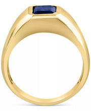 [14K, 2-3/8 Ct. T.W.] Gold Mens Sapphire Ring